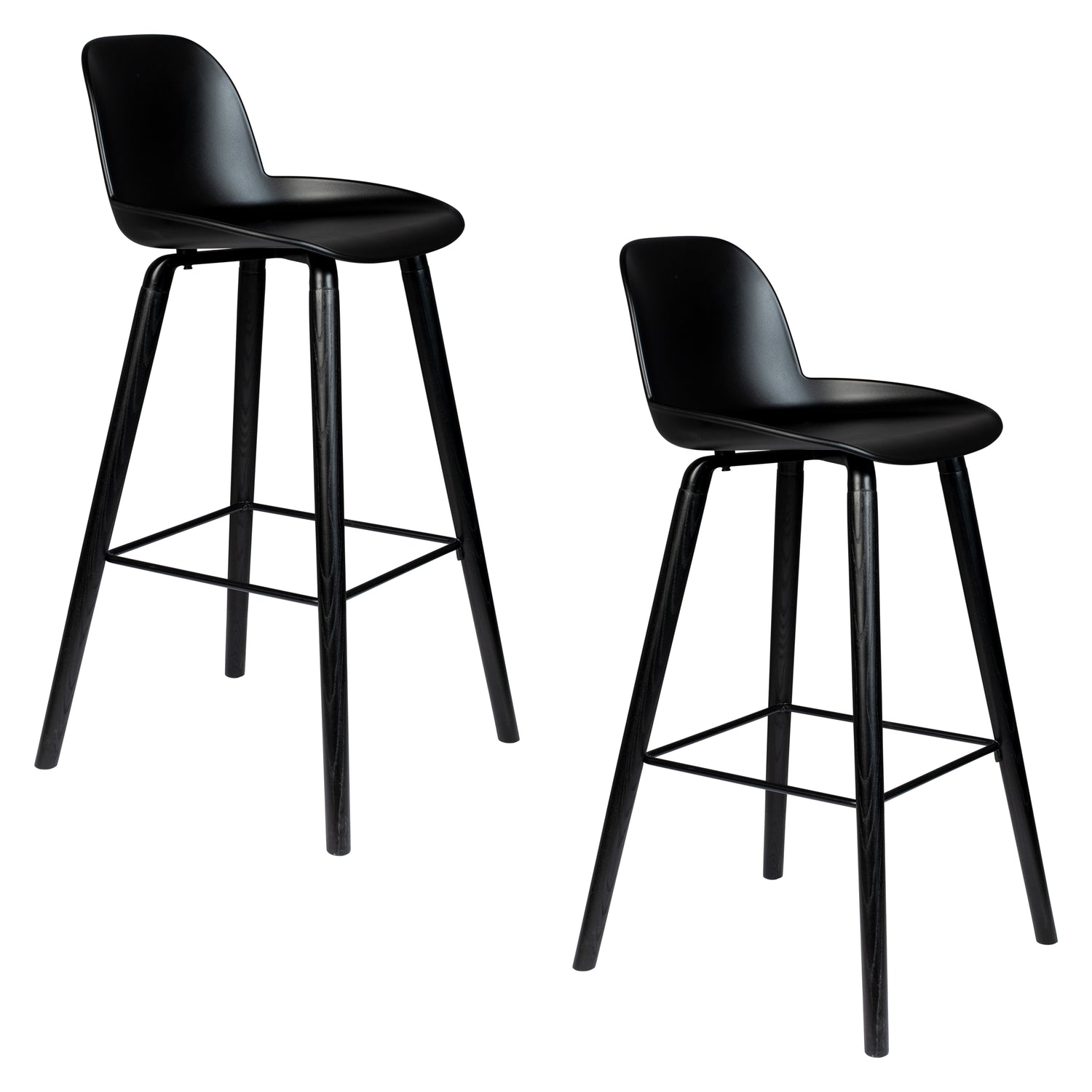 Zuiver Albert Kuip Barkruk 75 cm Zwart - Set van 2