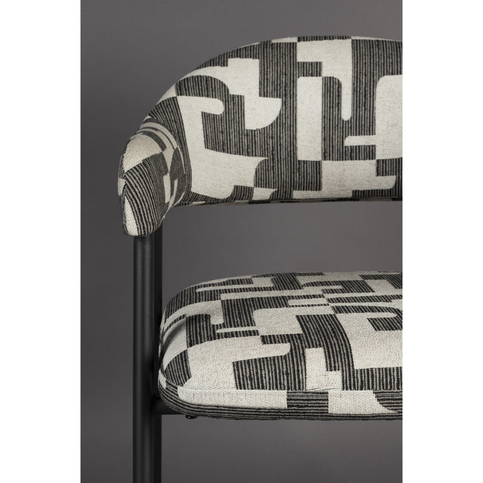 Dutchbone Miyo Stoel - Set van 2 - Zwart