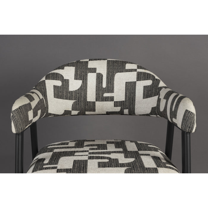 Dutchbone Miyo Stoel - Set van 2 - Zwart
