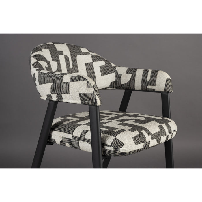 Dutchbone Miyo Stoel - Set van 2 - Zwart