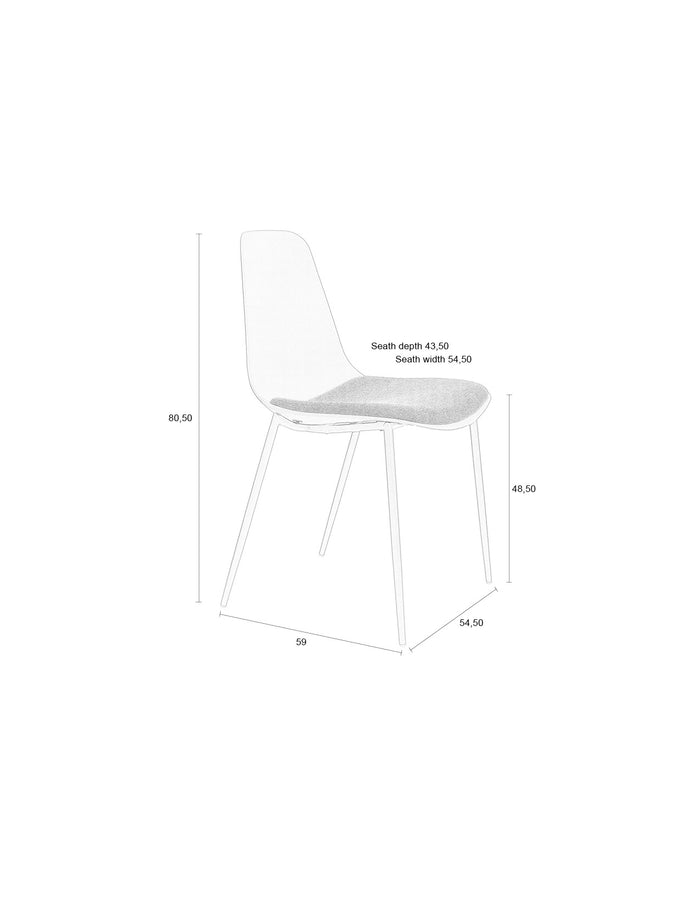 Housecraft Living Jeffrey Eetkamerstoelen Wit - Set van 4