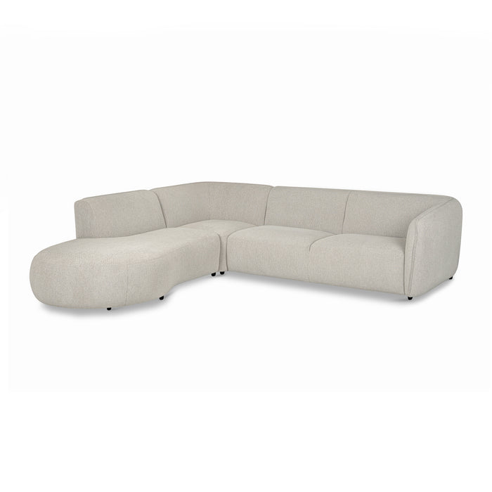 by fonQ Soft Hoekbank Links - Open Eind - Naturel Melange