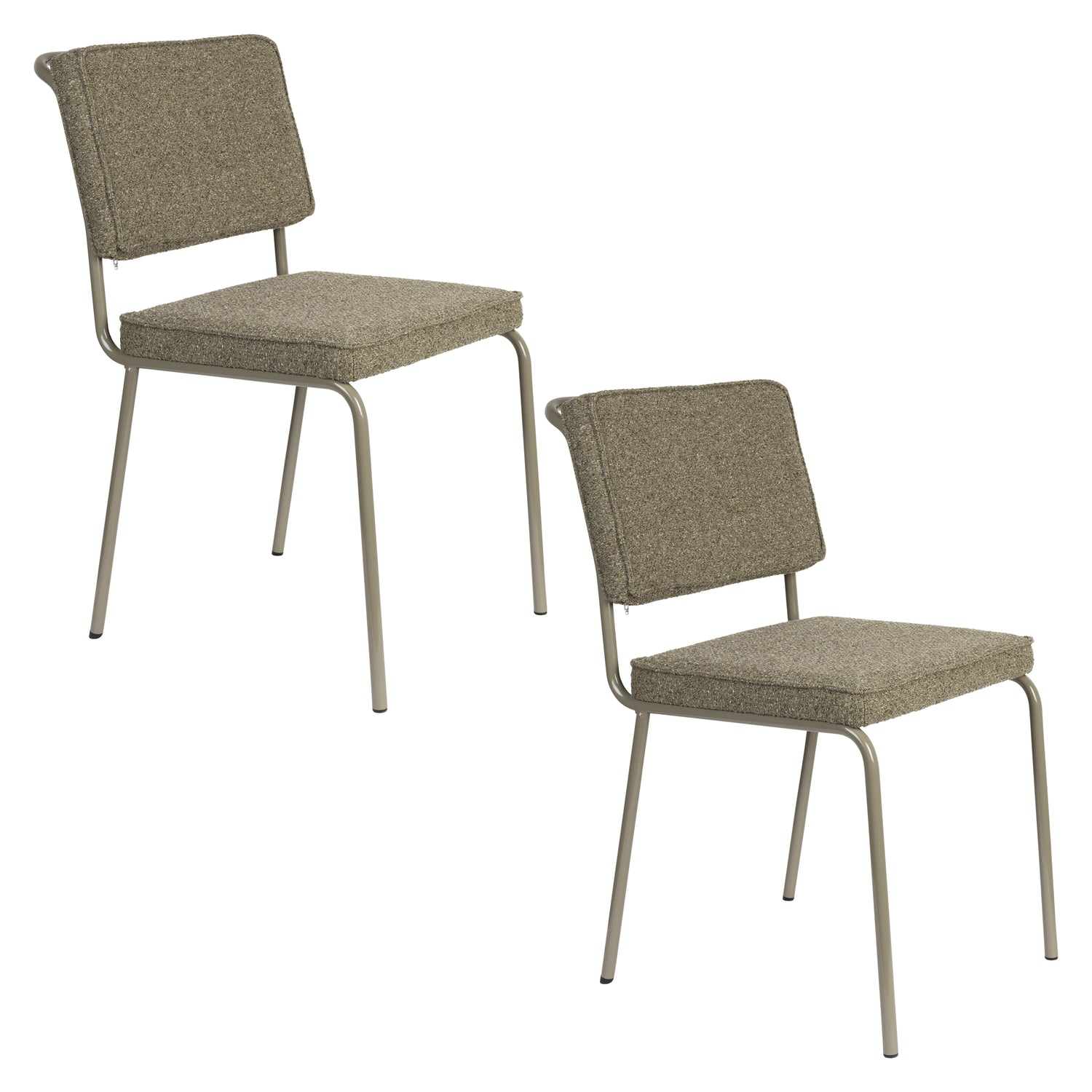 Zuiver Buddy Stoel Groen - Set van 2