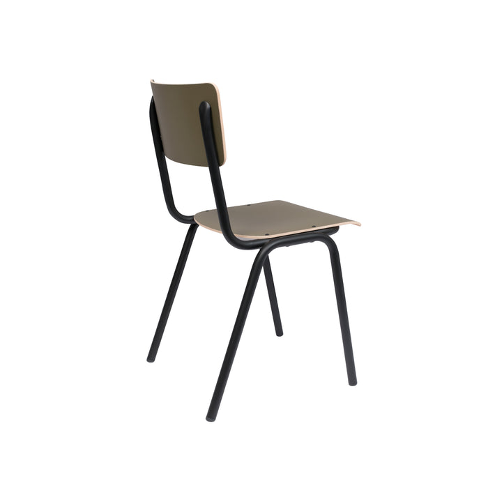 Zuiver Back To School Eetkamerstoelen Mat Groen - Set van 4