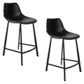 Dutchbone Franky Barkruk Zwart 65 cm - Set van 2