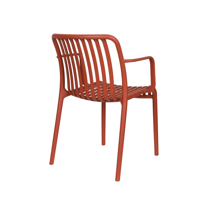 Housecraft Living Mante Tuinstoelen Terra| Rood - Set van 4