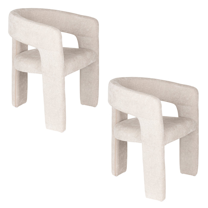 Housecraft Living Valentin Eetkamerstoel Beige - Set van 2