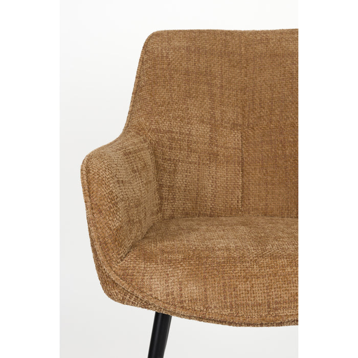 Housecraft Living Jez Eetkamerstoelen armleuning Oranje - Set van 2