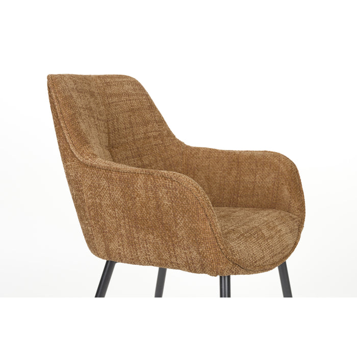 Housecraft Living Jez Eetkamerstoelen armleuning Oranje - Set van 2