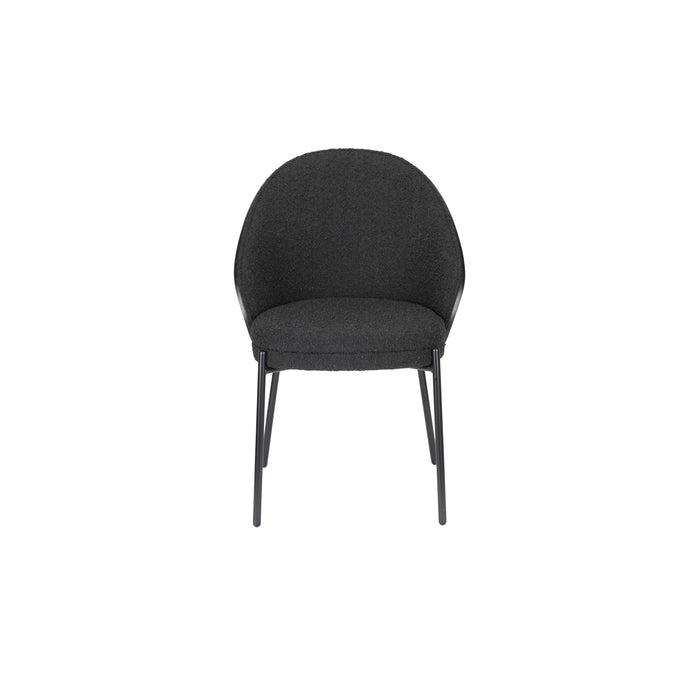 Dutchbone Rodin Eetkamerstoelen Bouclé Zwart - Set van 2