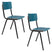 Zuiver Back To School Eetkamerstoelen Mat Blauw - Set van 4