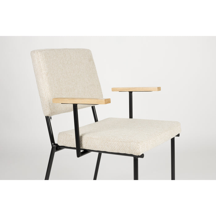Zuiver Fellow Armstoel Off-White - Set van 2 - Grijs