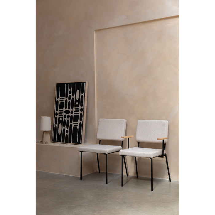 Zuiver Fellow Armstoel Off-White - Set van 2 - Grijs