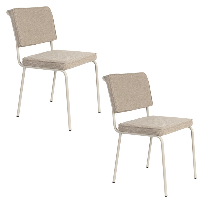 Zuiver Buddy Stoel Beige - Set van 2