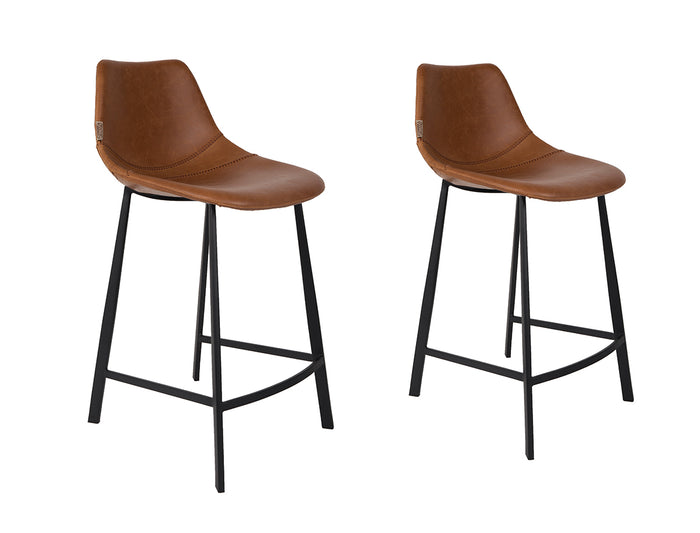 Dutchbone Franky Barkruk Bruin 65 cm - Set van 2
