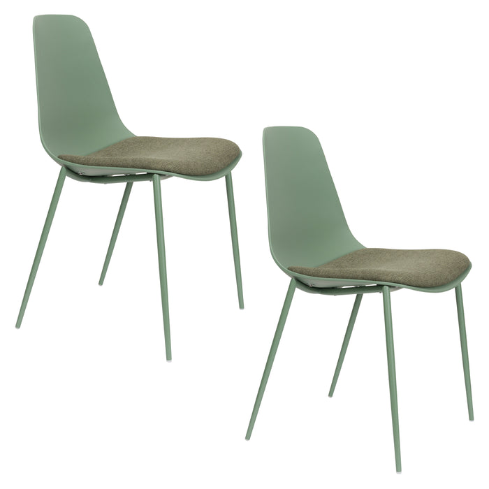 Housecraft Living Jeffrey Eetkamerstoel Groen - Set van 4