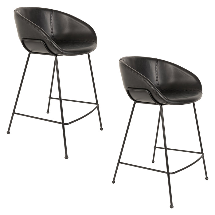 Zuiver Feston Barkruk 65 cm Zwart - Set van 2