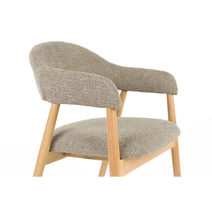 Housecraft Indy Eetkamerstoel Donker Bruin| Beige - Set van 2