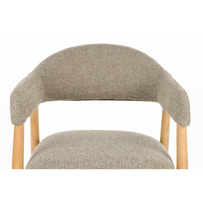 Housecraft Indy Eetkamerstoel Donker Bruin| Beige - Set van 2