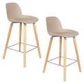 Zuiver Albert Kuip Barkruk 65 cm Taupe - Set van 2