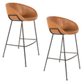 Zuiver Feston Barkruk 76 cm Bruin - Set van 2