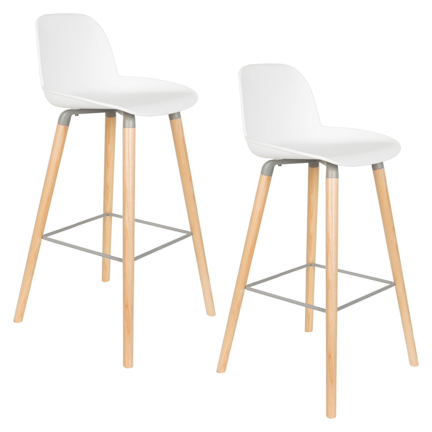 Zuiver Albert Kuip Barkruk 75 cm Wit - Set van 2