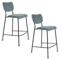 Zuiver Benson Barkruk 64.5 cm Grijs|Blauw - Set van 2