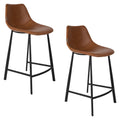 Dutchbone Franky Barkruk Bruin 65 cm - Set van 2