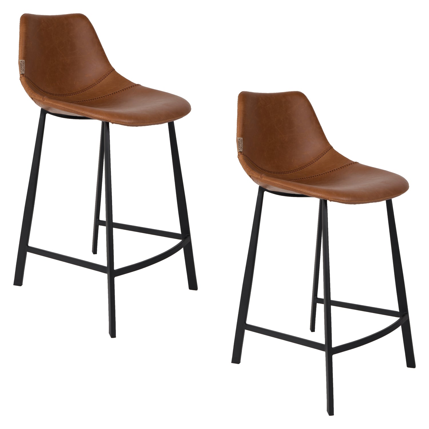 Dutchbone Franky Barkruk Bruin 65 cm - Set van 2