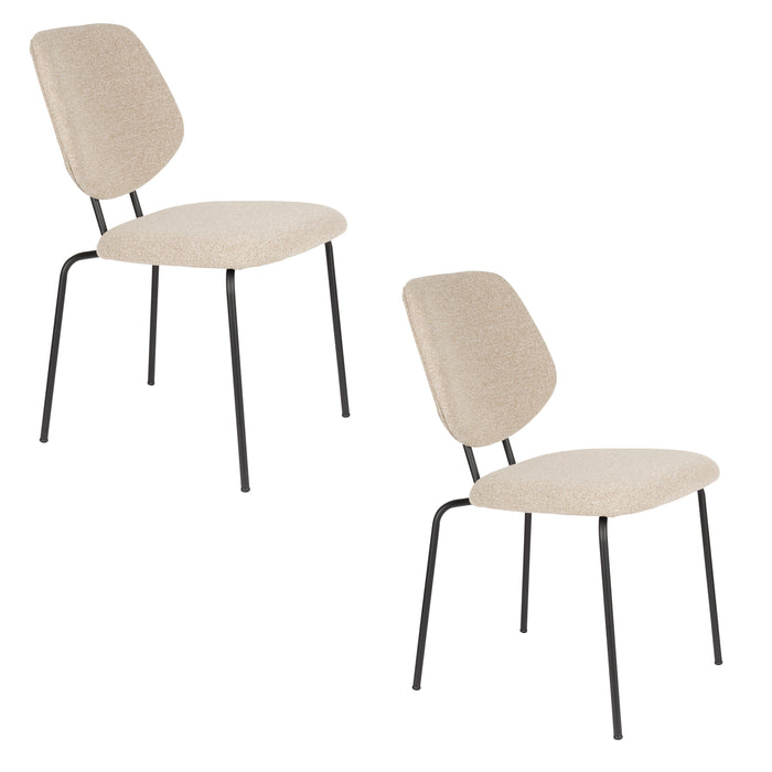 Housecraft Living Zelo Eetkamerstoelen Beige- Set van 2