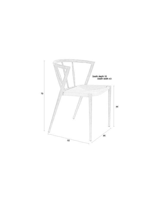 Housecraft Living Che Eetkamerstoelen Bruin - Set van 2