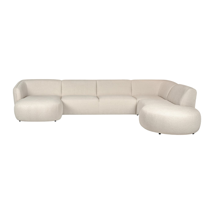 by fonQ Soft U-bank Rechts - Bouclé - Crème