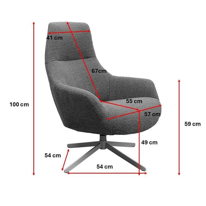 Kare Design Mimi Draaifauteuil - geel