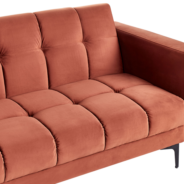 Beliani - ALNES - Hoekbank - Lichtrood - Linkszijdig - Polyester