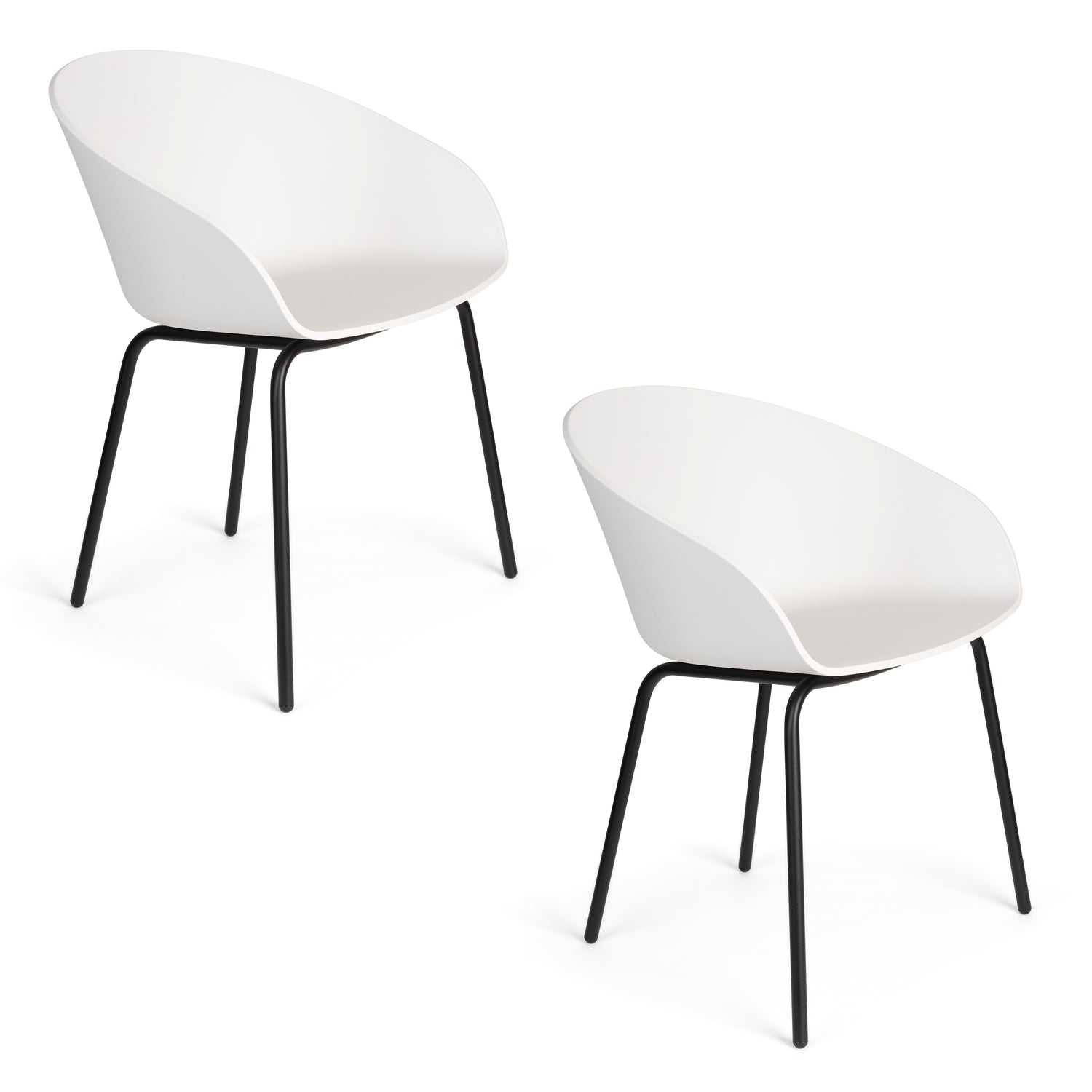 Zuiver Void Eetkamerstoelen wit - Set van 2