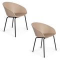 Zuiver Void Eetkamerstoelen Beige| Bruin - Set van 2