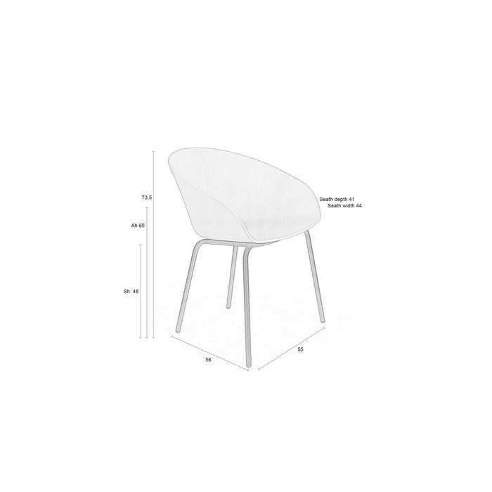 Zuiver Void Eetkamerstoelen Beige| Bruin - Set van 2