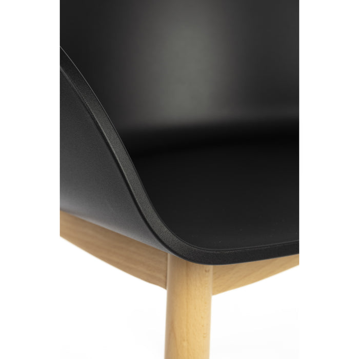Zuiver Void Eetkamerstoelen Eiken Zwart - Set van 2