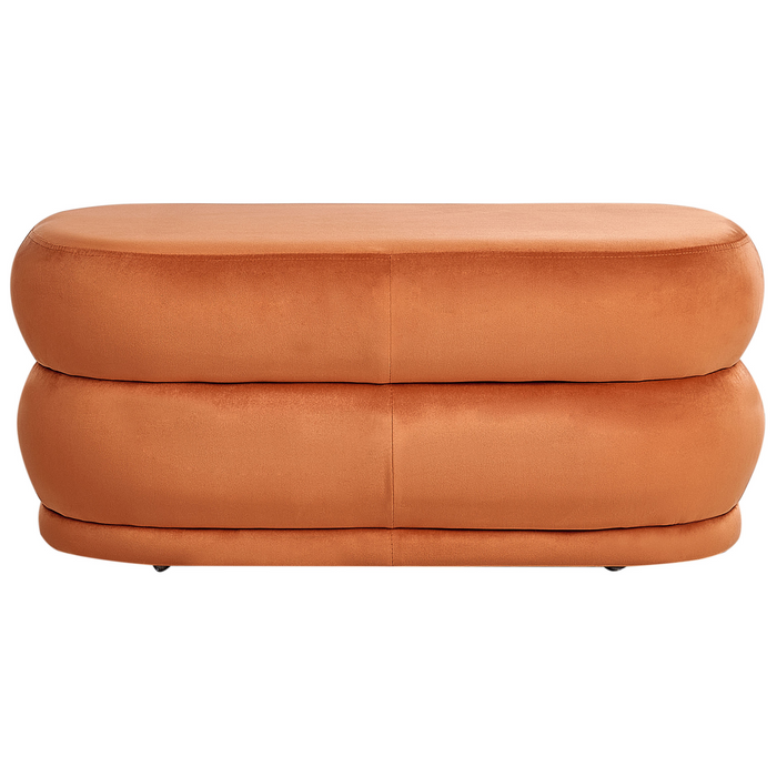 Beliani - ELLENDALE - Bankje - Oranje - Fluweel