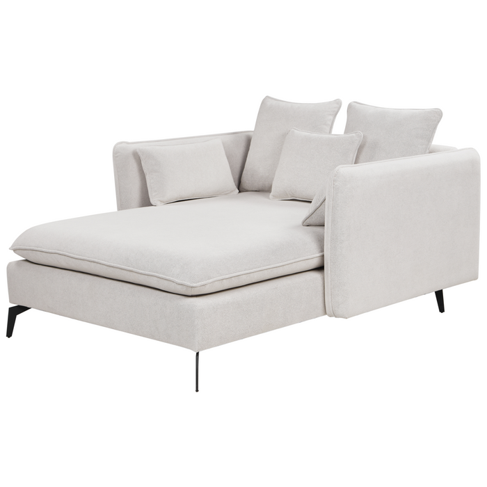 Beliani - CHARMES - Chaise Longue - Lichtbeige - Polyester