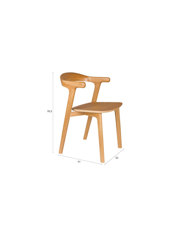 Zuiver Northwood Eetkamerstoelen Hout Naturel - Set van 2