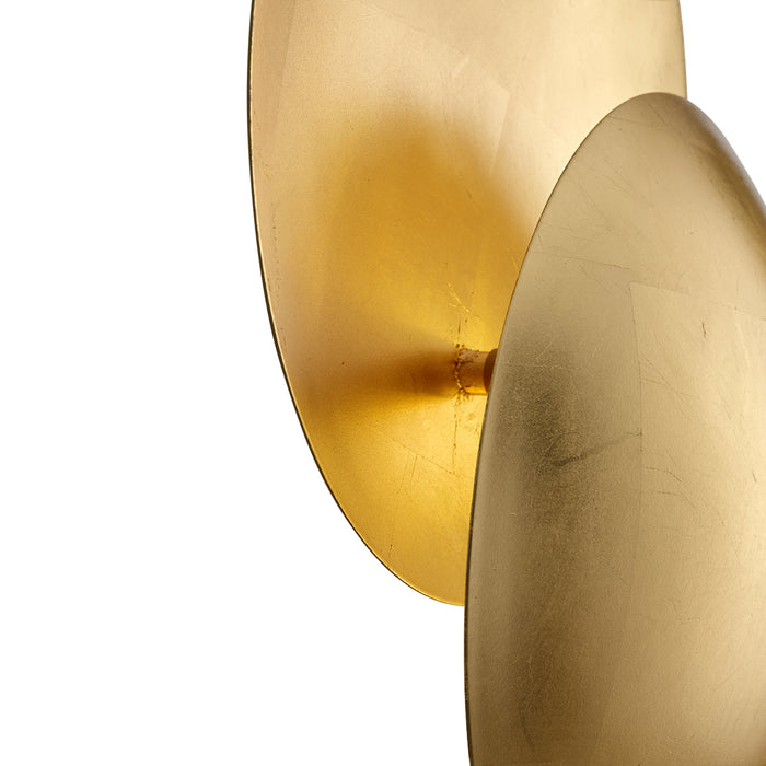 QAZQA Moderne wandlamp goud 34.5cm 2-lichts - Sunrise