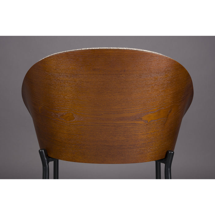 Dutchbone Rodin Counter| Barkrukken met Rugleuning Beige - Set van 2