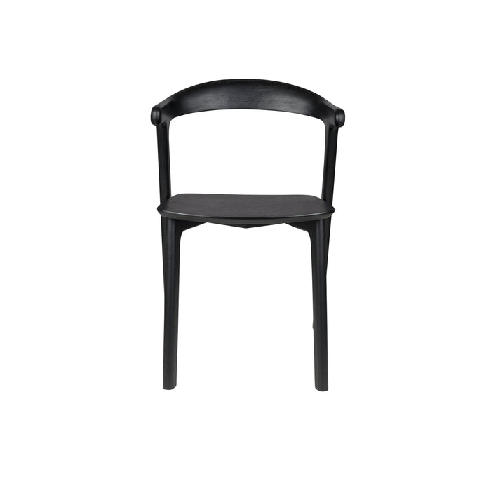 Zuiver Northwood Eetkamerstoelen Hout Zwart - Set van 2