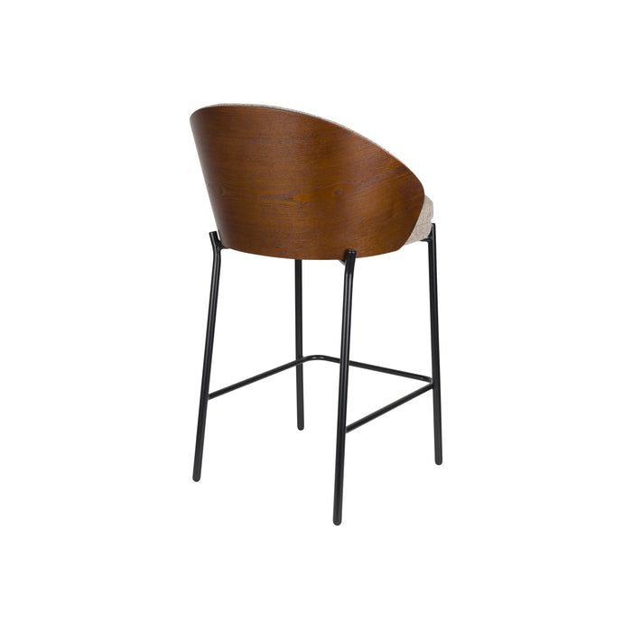 Dutchbone Rodin Counter| Barkrukken met Rugleuning Beige - Set van 2
