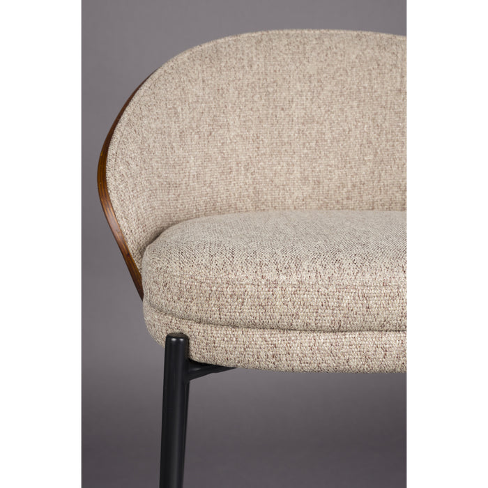 Dutchbone Rodin Counter| Barkrukken met Rugleuning Beige - Set van 2