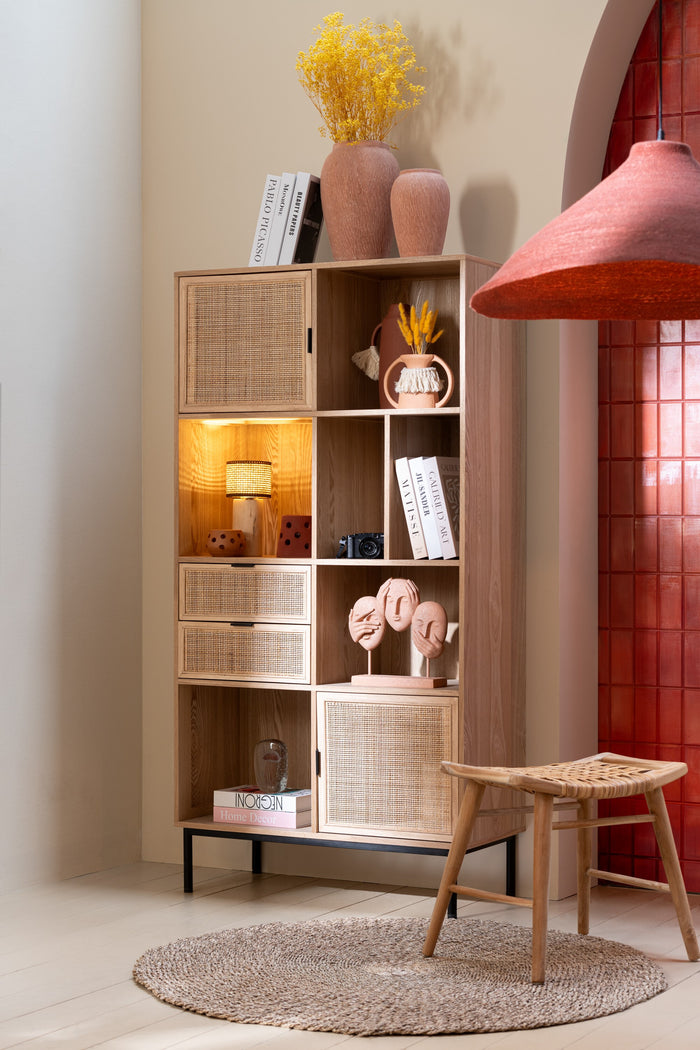 J-Line vaas Kaia Terracotta - keramiek - bruin - large - 34.5 cm hoog