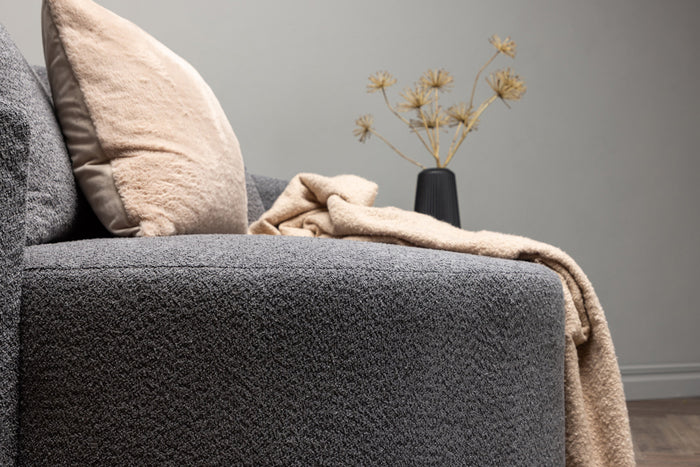 Fjôrd - Loveseat Grijs Teddy - 118x118x72cm - Kelso