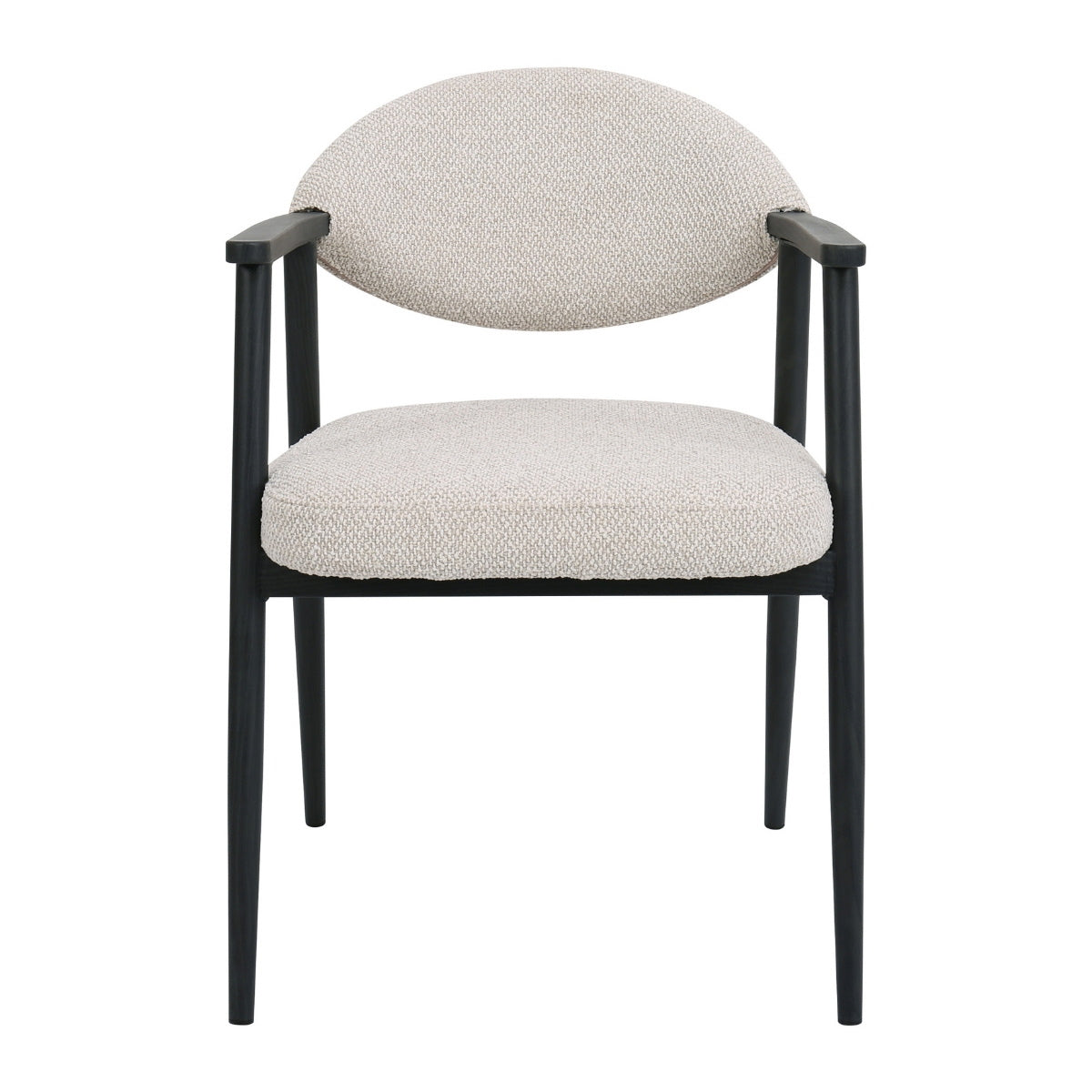 DÉJA Living - Eetkamerstoel Beige|Zwart - Karup - Set van 2
