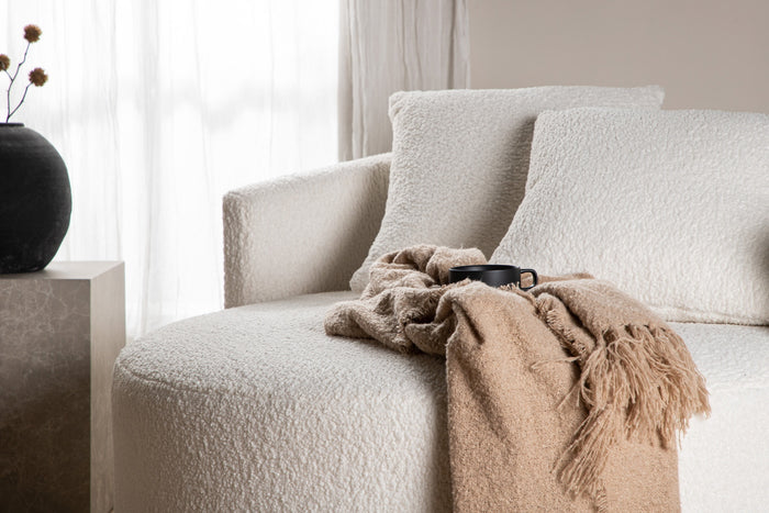 Fjôrd - Loveseat Wit Teddy - 118x118x72cm - Kelso